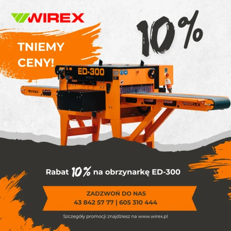 Tniemy ceny! Obrzynarka ED-300 10% taniej!
